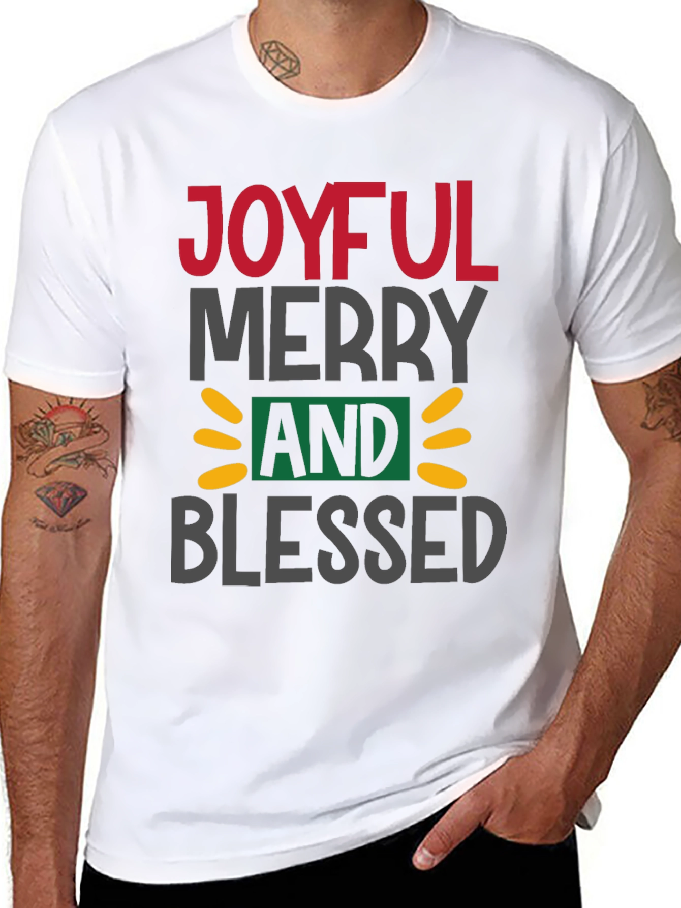 Joyful Merry and Blessed Graphic Tee