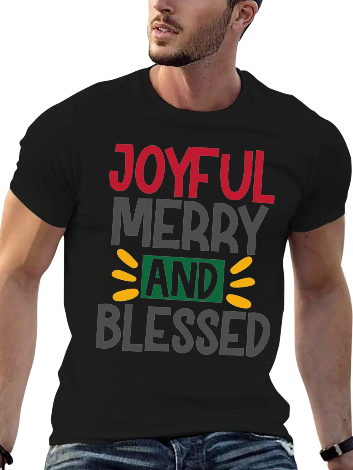 Joyful Merry and Blessed Graphic Tee