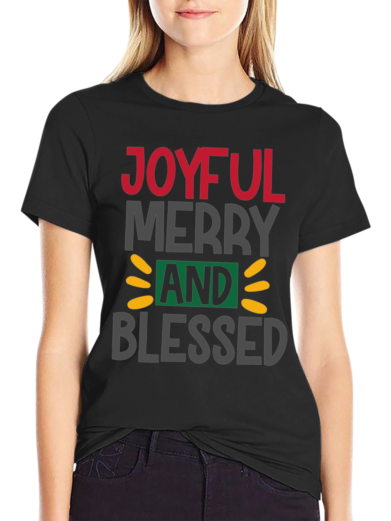 Joyful Merry and Blessed Graphic Tee