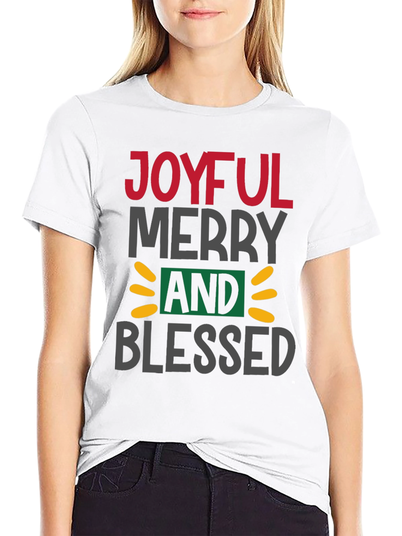 Joyful Merry and Blessed Graphic Tee