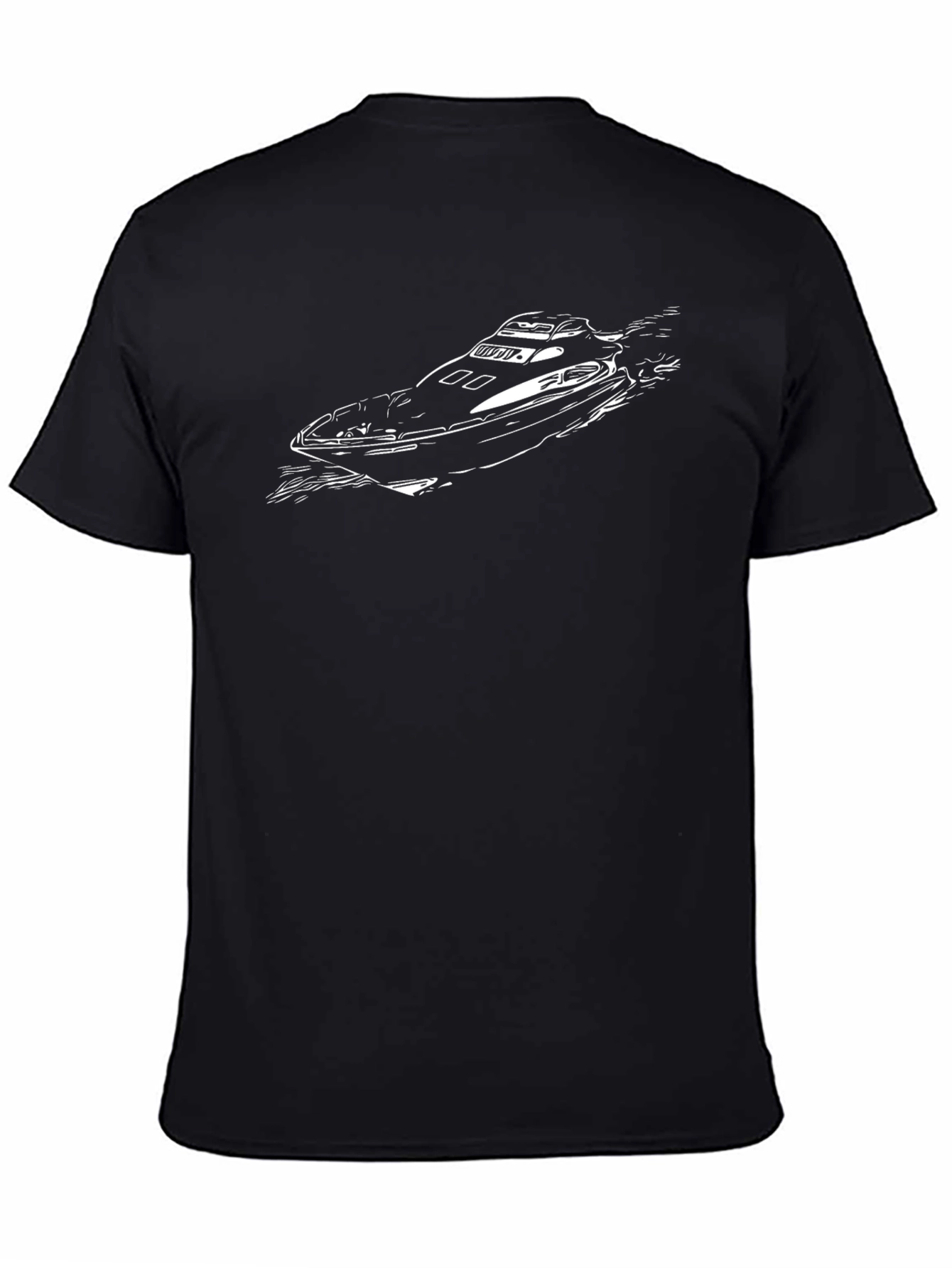 Black Boat Graphic Tee - Stylish Menswear