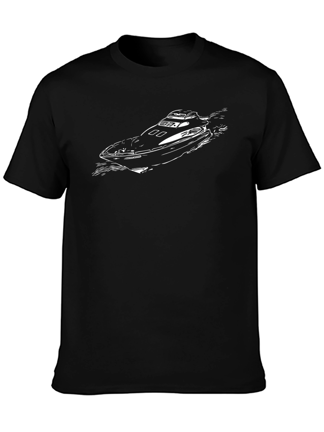 Black Boat Graphic Tee - Stylish Menswear