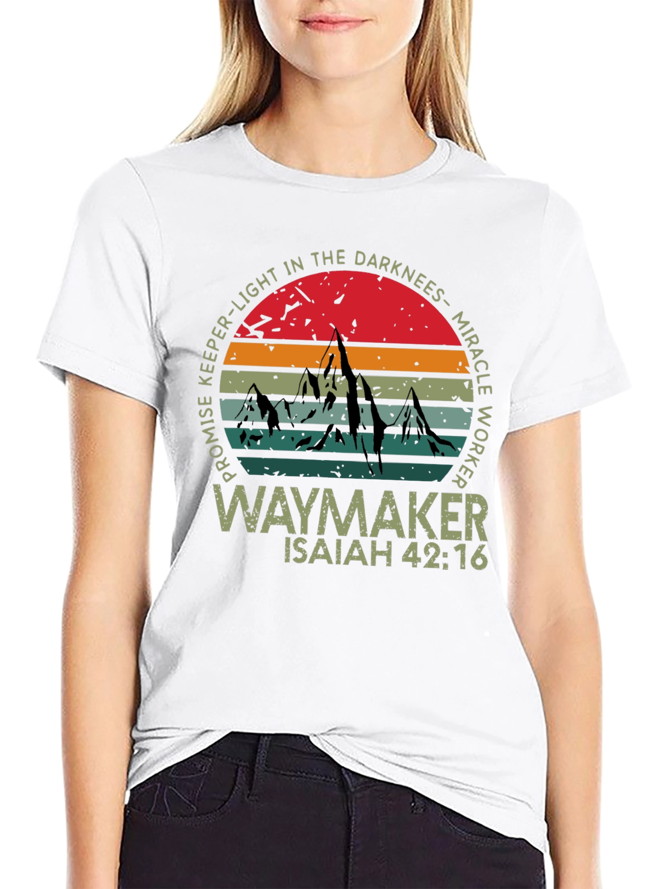 Waymaker Graphic Tee - Isaiah 42:16 Christian Shirt