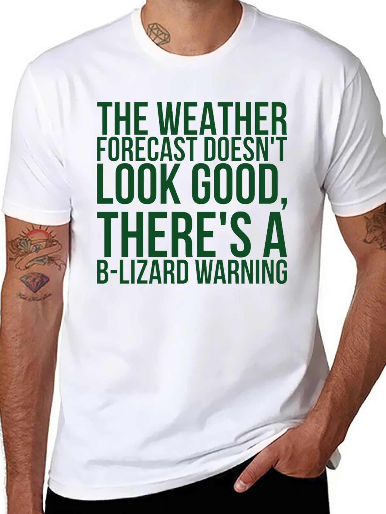 B-Lizard Warning Novelty T-Shirt