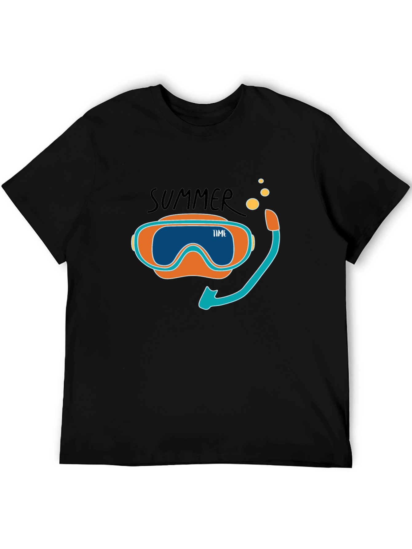 Summer Time Snorkel Graphic Tee - Black