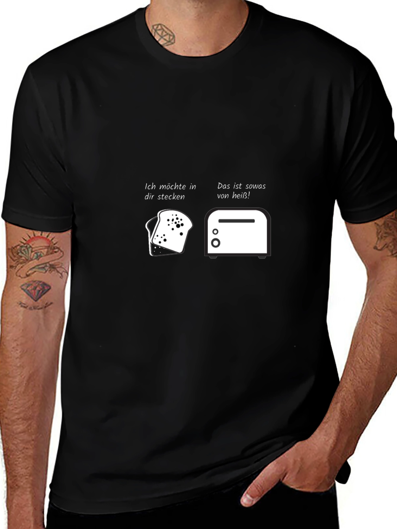Humorous Toast and Toaster Graphic T-Shirt