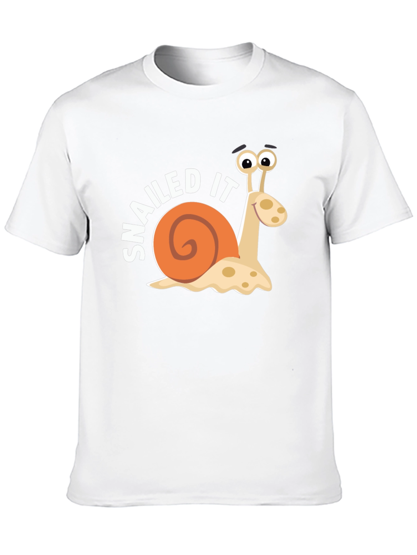 Snailed It Snail Cartoon Black T-Shirt