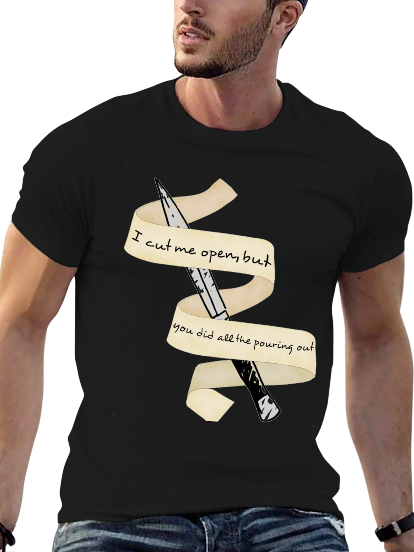 Emotional Cutout T-Shirt
