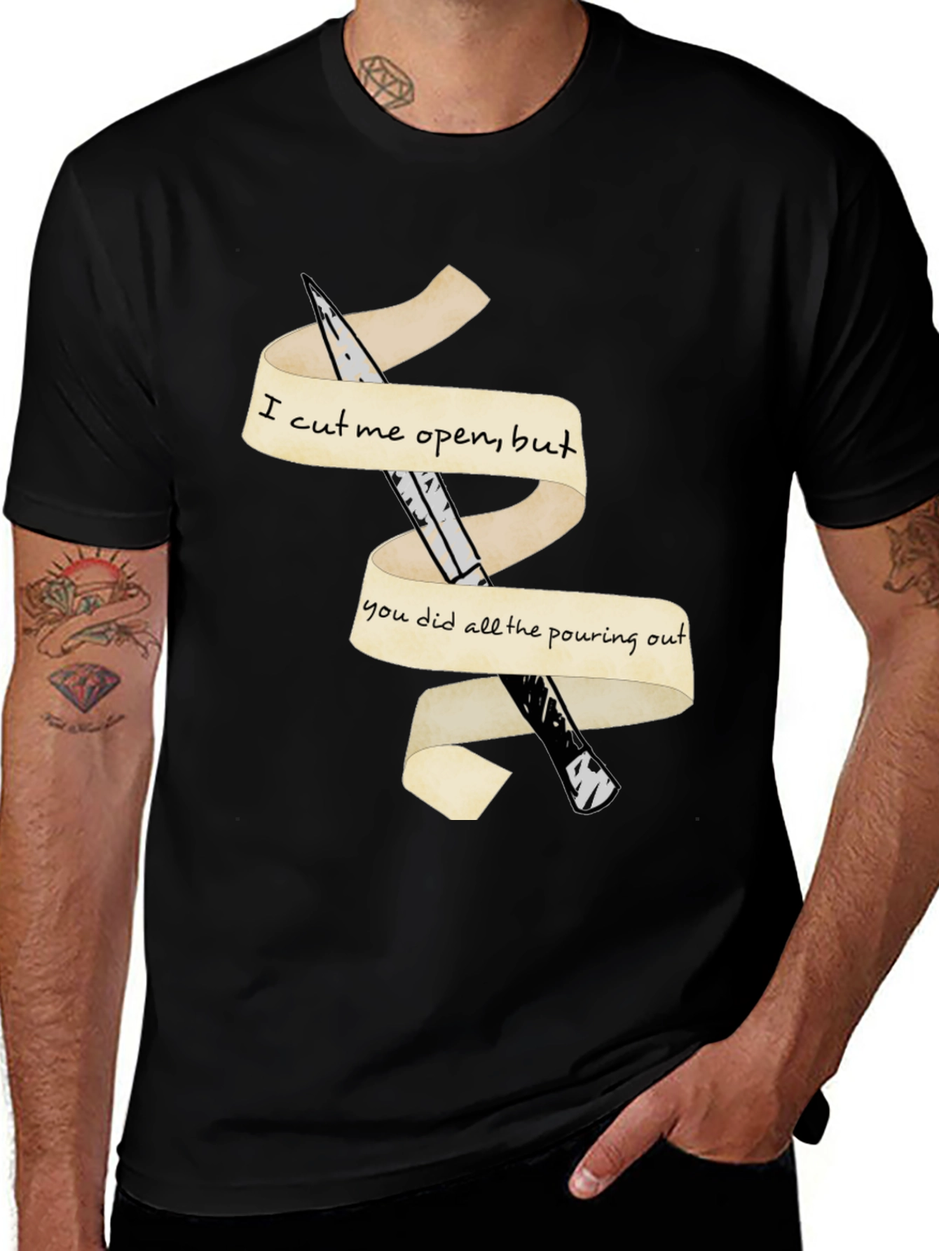 Emotional Cutout T-Shirt