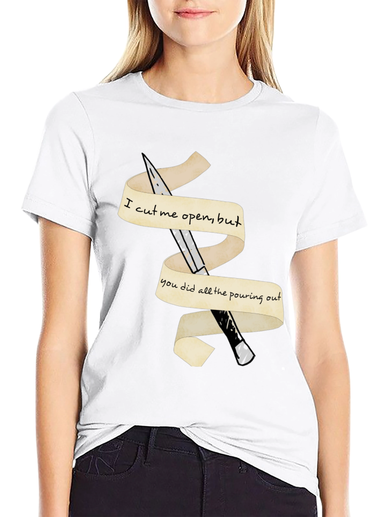 Emotional Cutout T-Shirt
