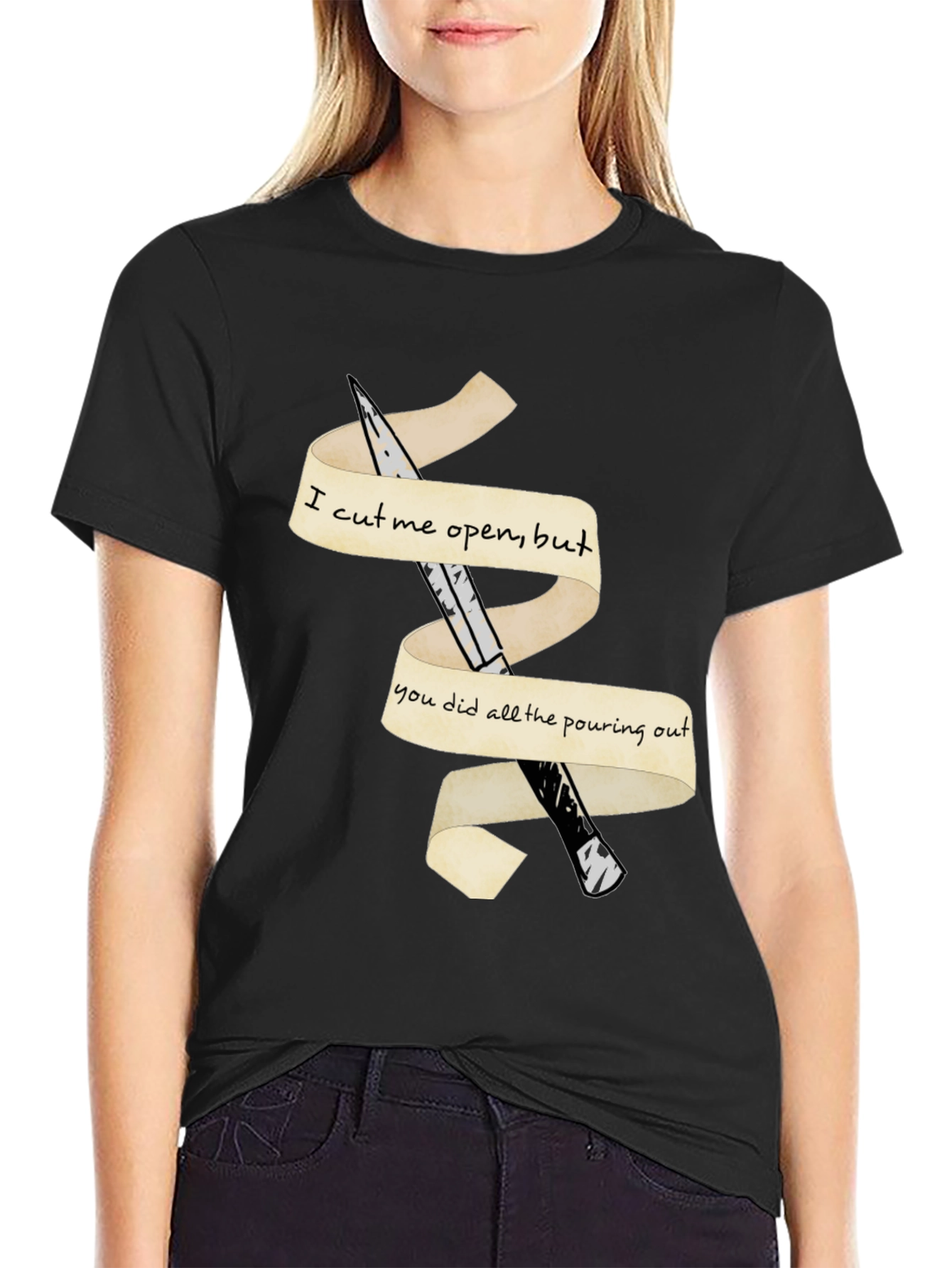 Emotional Cutout T-Shirt