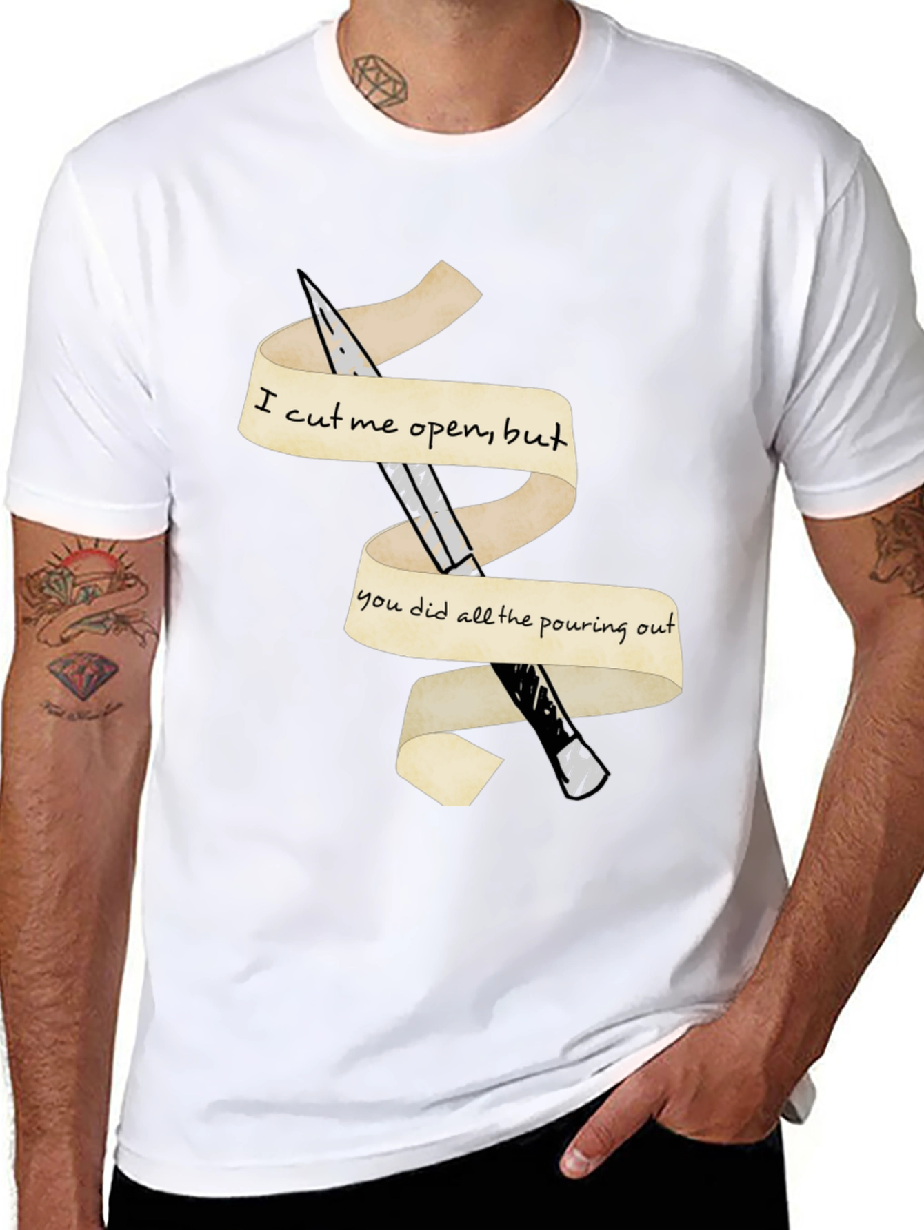 Emotional Cutout T-Shirt