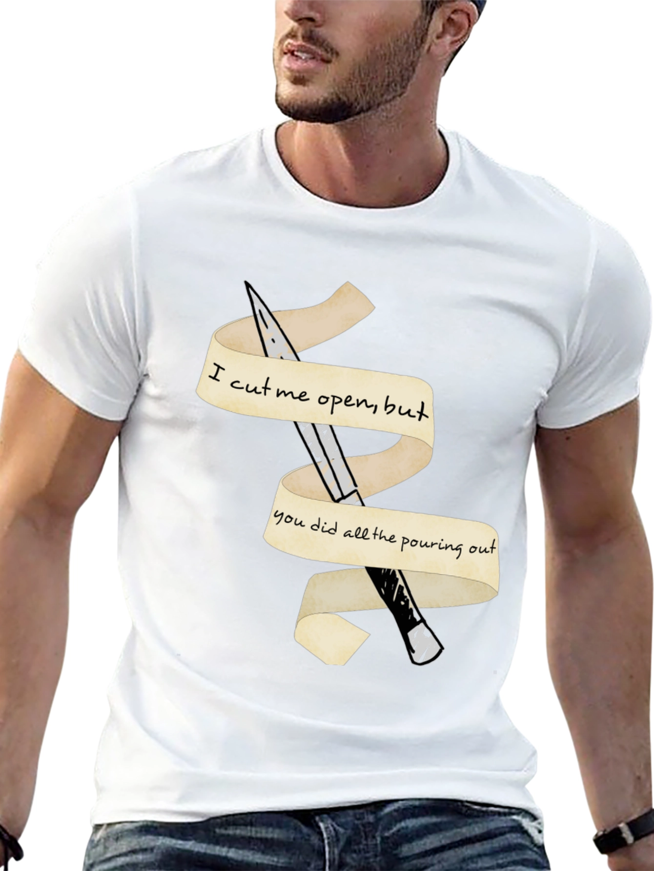 Emotional Cutout T-Shirt
