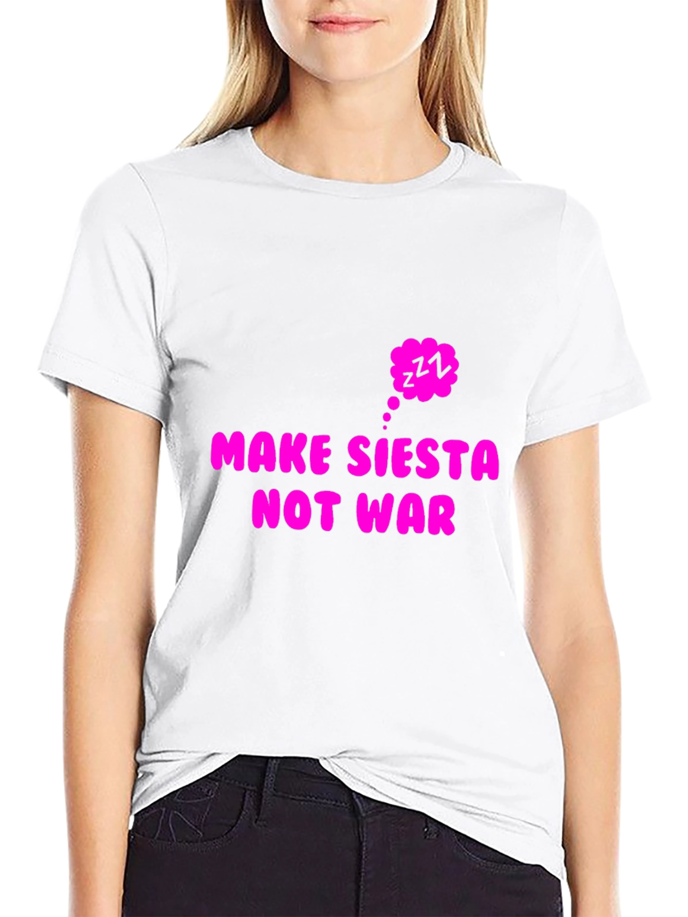 Make Siesta Not War Black T-Shirt
