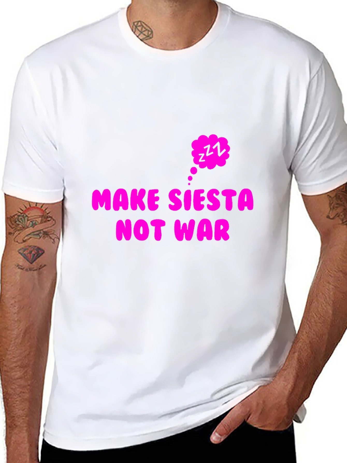 Make Siesta Not War Black T-Shirt