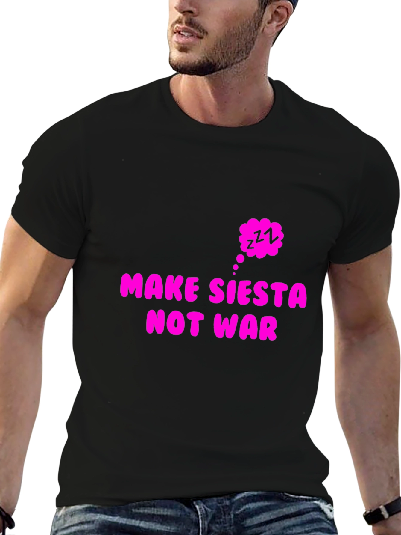 Make Siesta Not War Black T-Shirt