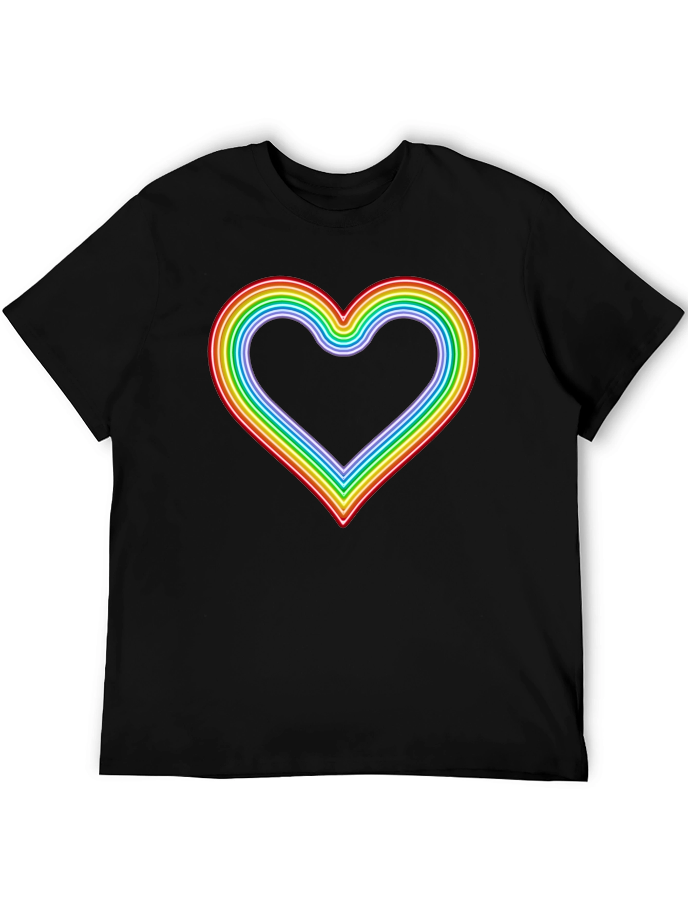Rainbow Heart Graphic Tee - Pride T-Shirt