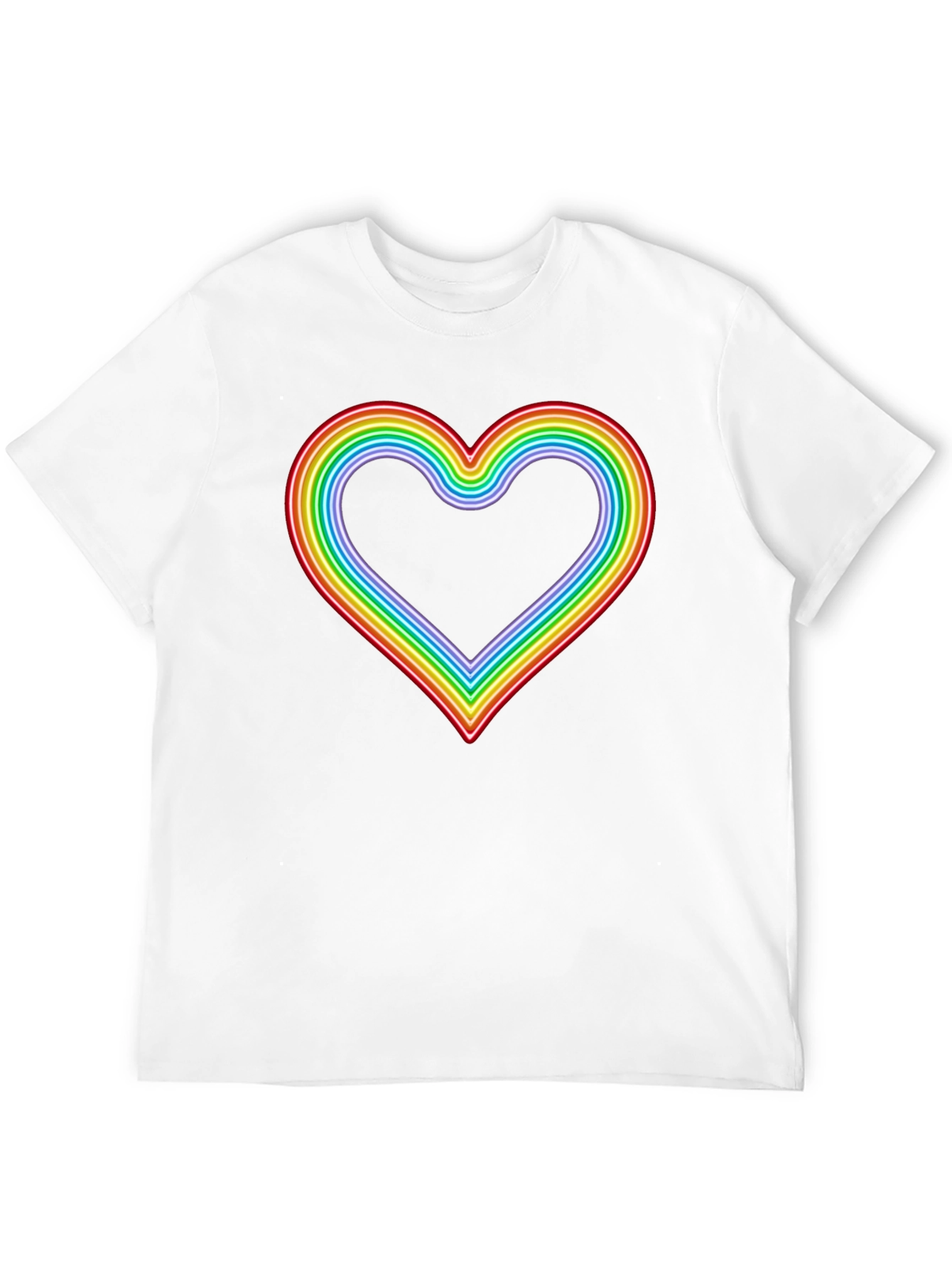 Rainbow Heart Graphic Tee - Pride T-Shirt