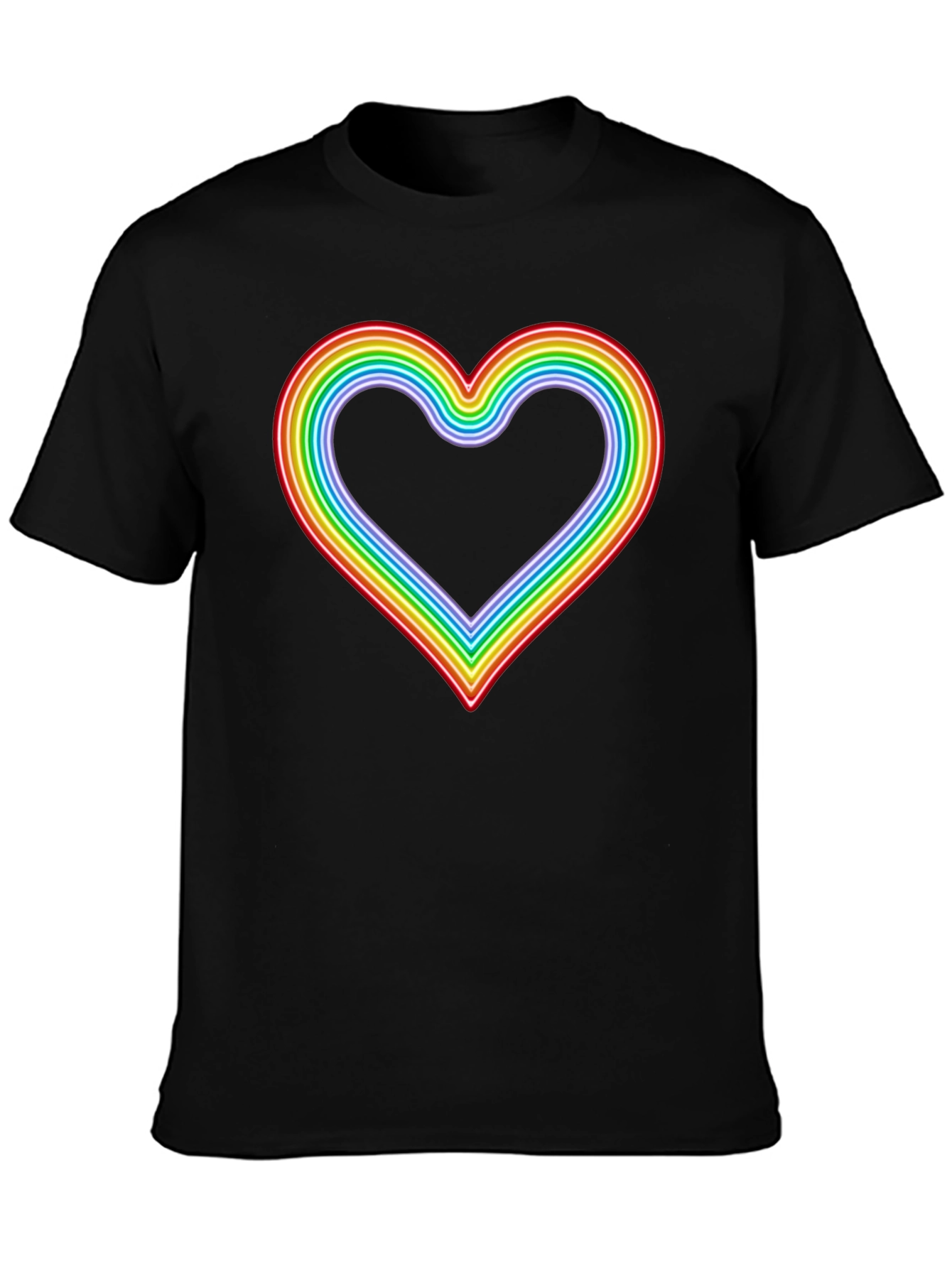 Rainbow Heart Graphic Tee - Pride T-Shirt