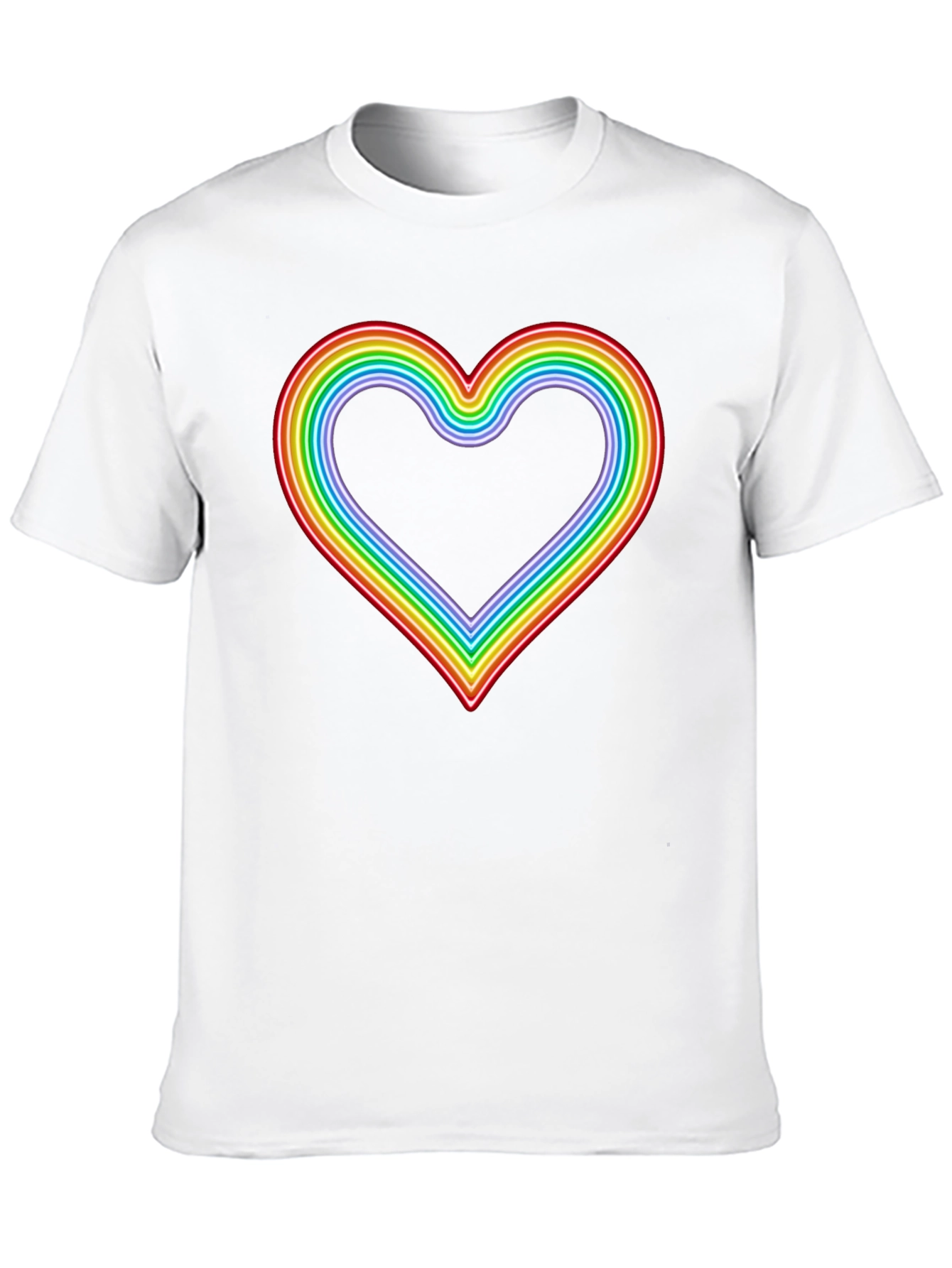 Rainbow Heart Graphic Tee - Pride T-Shirt