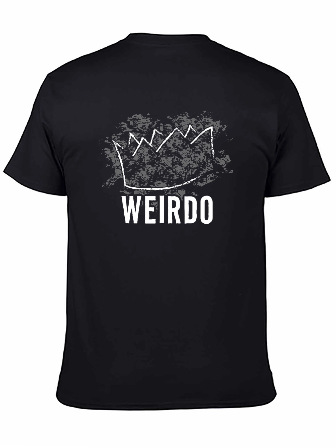 Weirdo Crown Graphic Tee - Black Cotton Casual Shirt