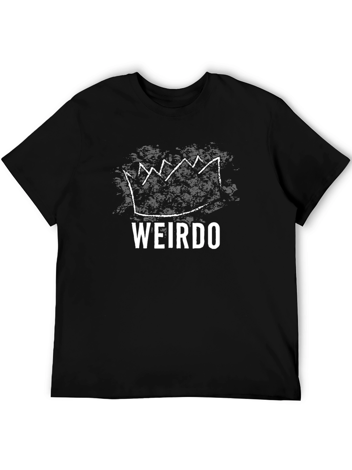Weirdo Crown Graphic Tee - Black Cotton Casual Shirt