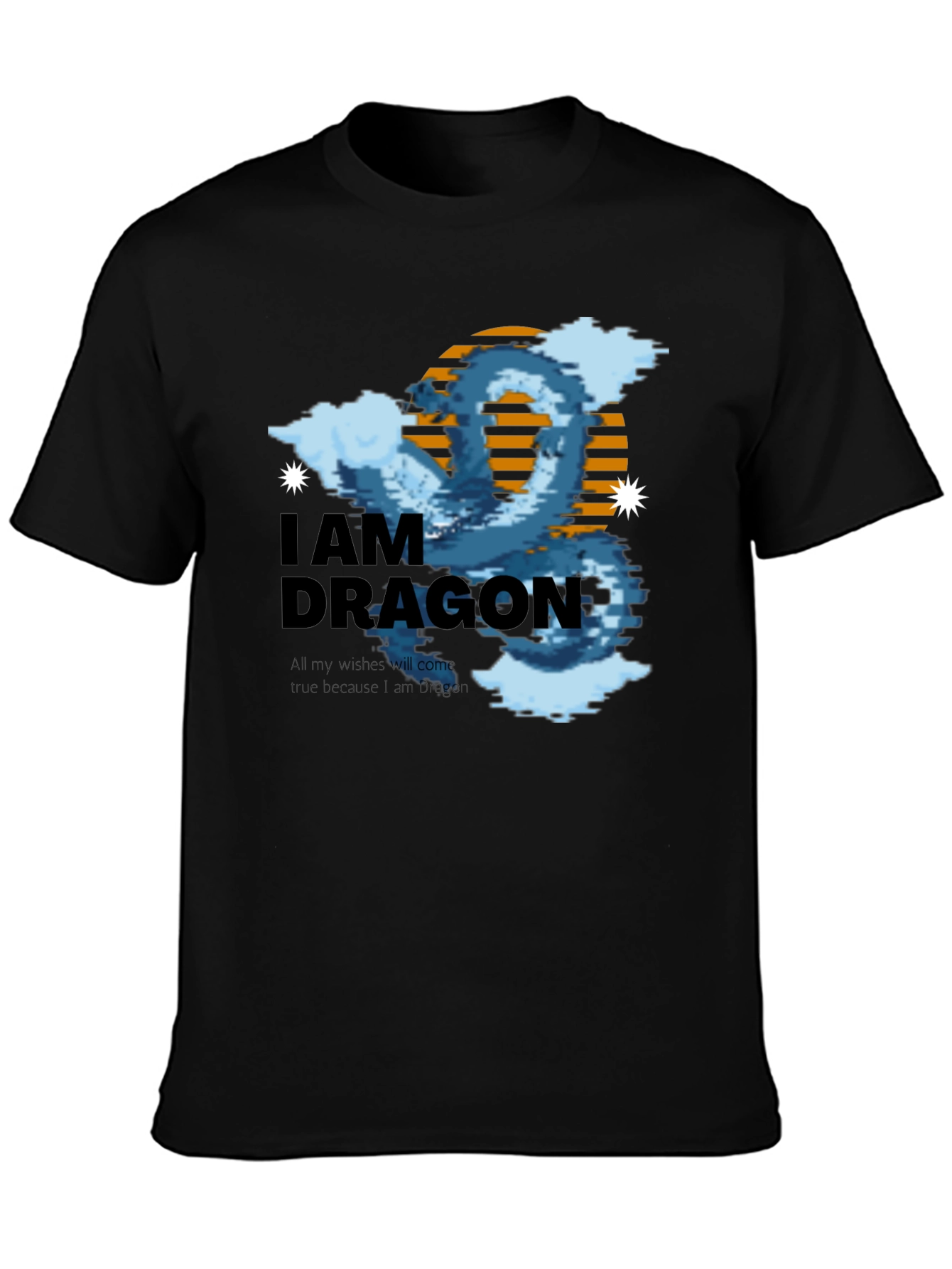 I Am Dragon Black Graphic Tee