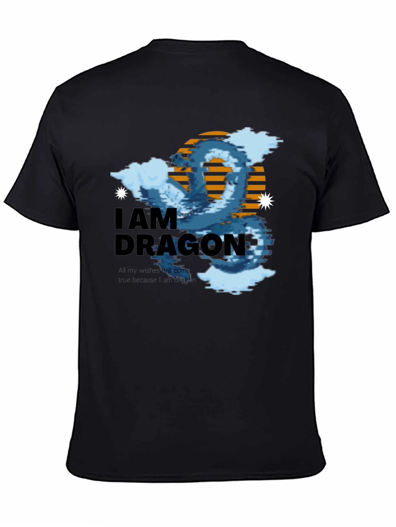 I Am Dragon Black Graphic Tee