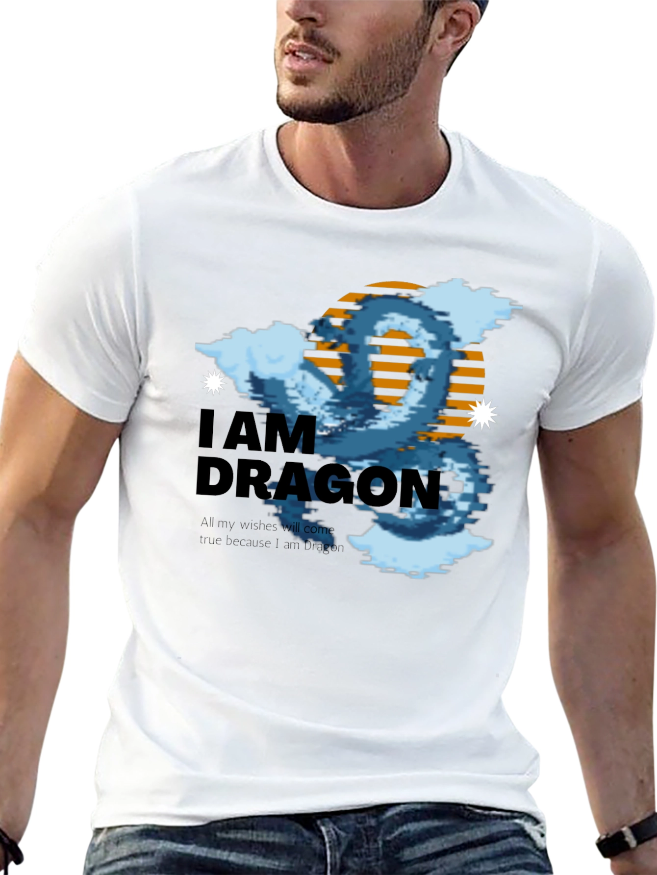 I Am Dragon Black Graphic Tee