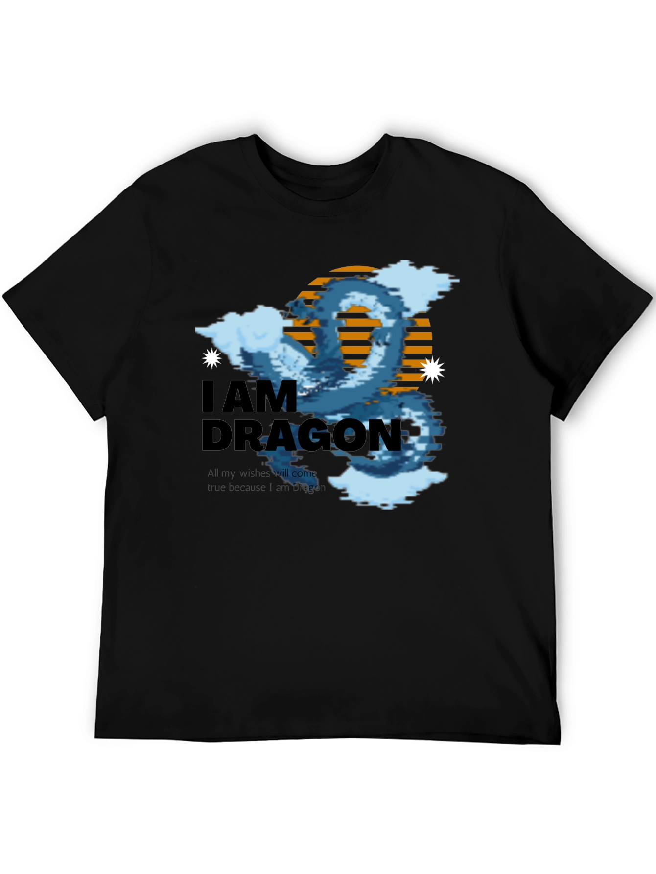 I Am Dragon Black Graphic Tee