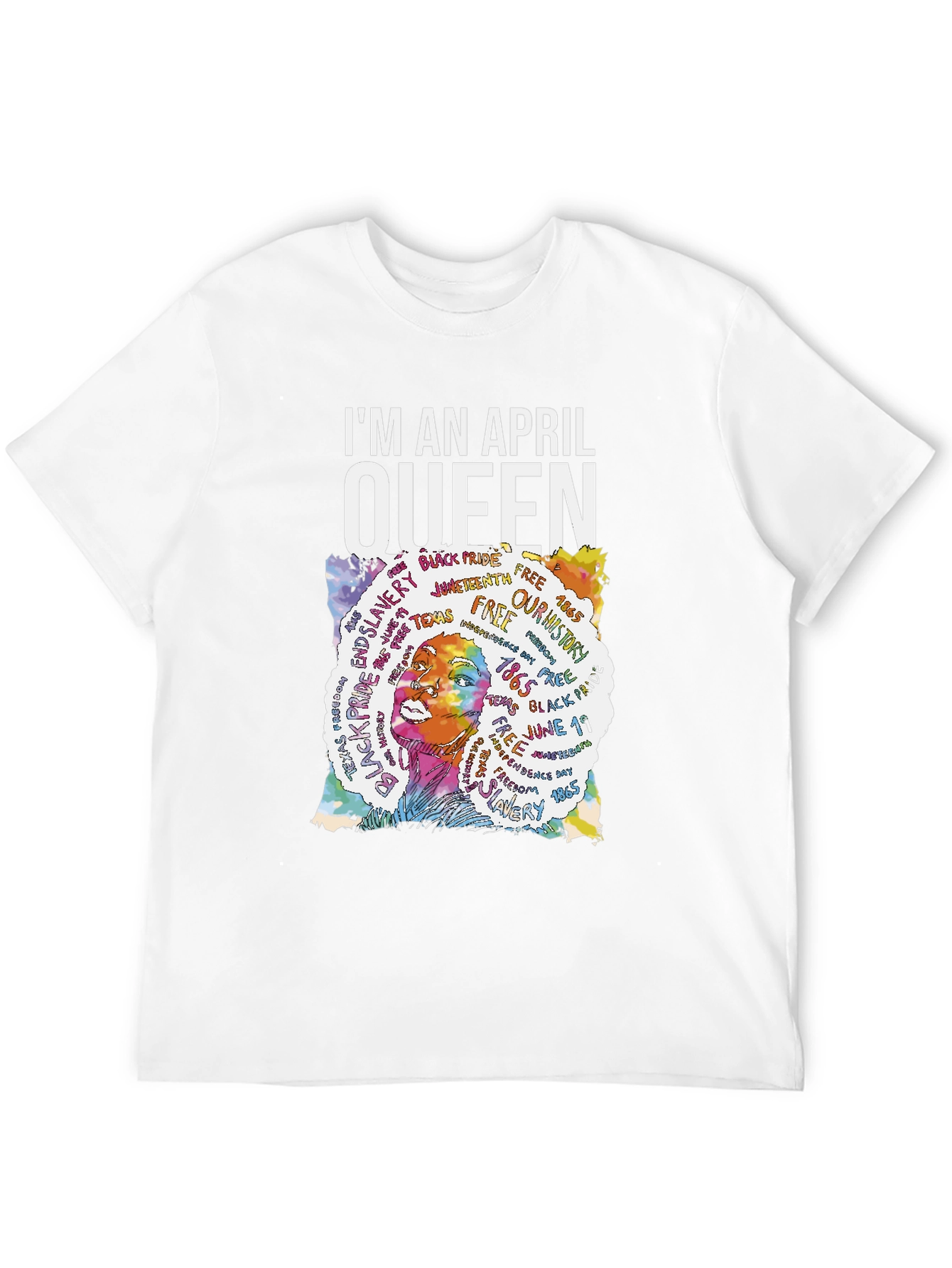 Im An April Queen Black T-Shirt