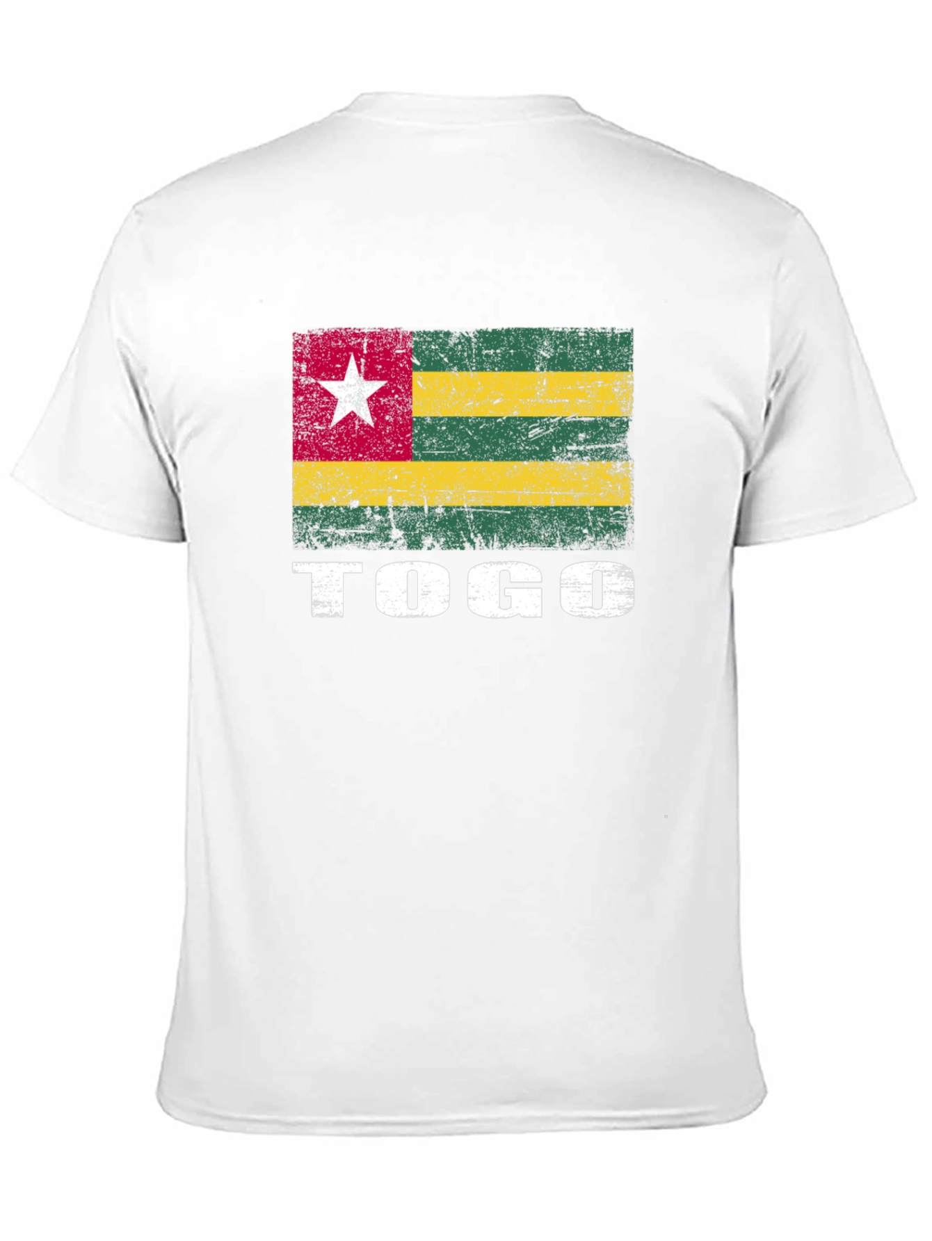 Togo Flag Graphic T-Shirt - Distressed Design
