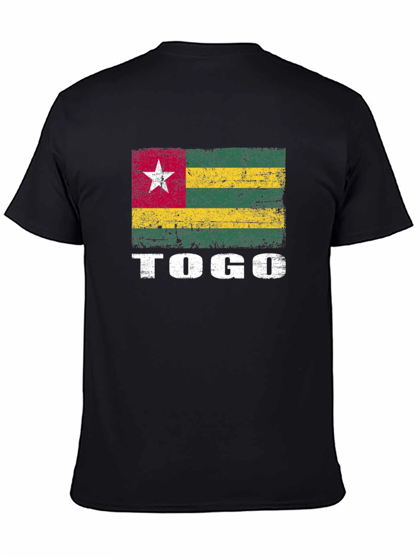Togo Flag Graphic T-Shirt - Distressed Design