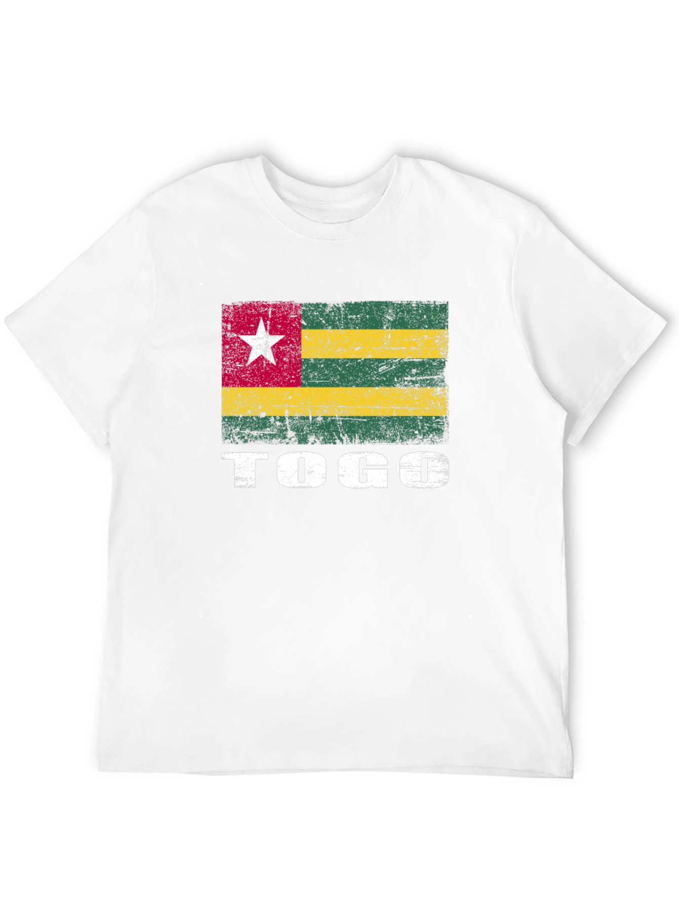 Togo Flag Graphic T-Shirt - Distressed Design