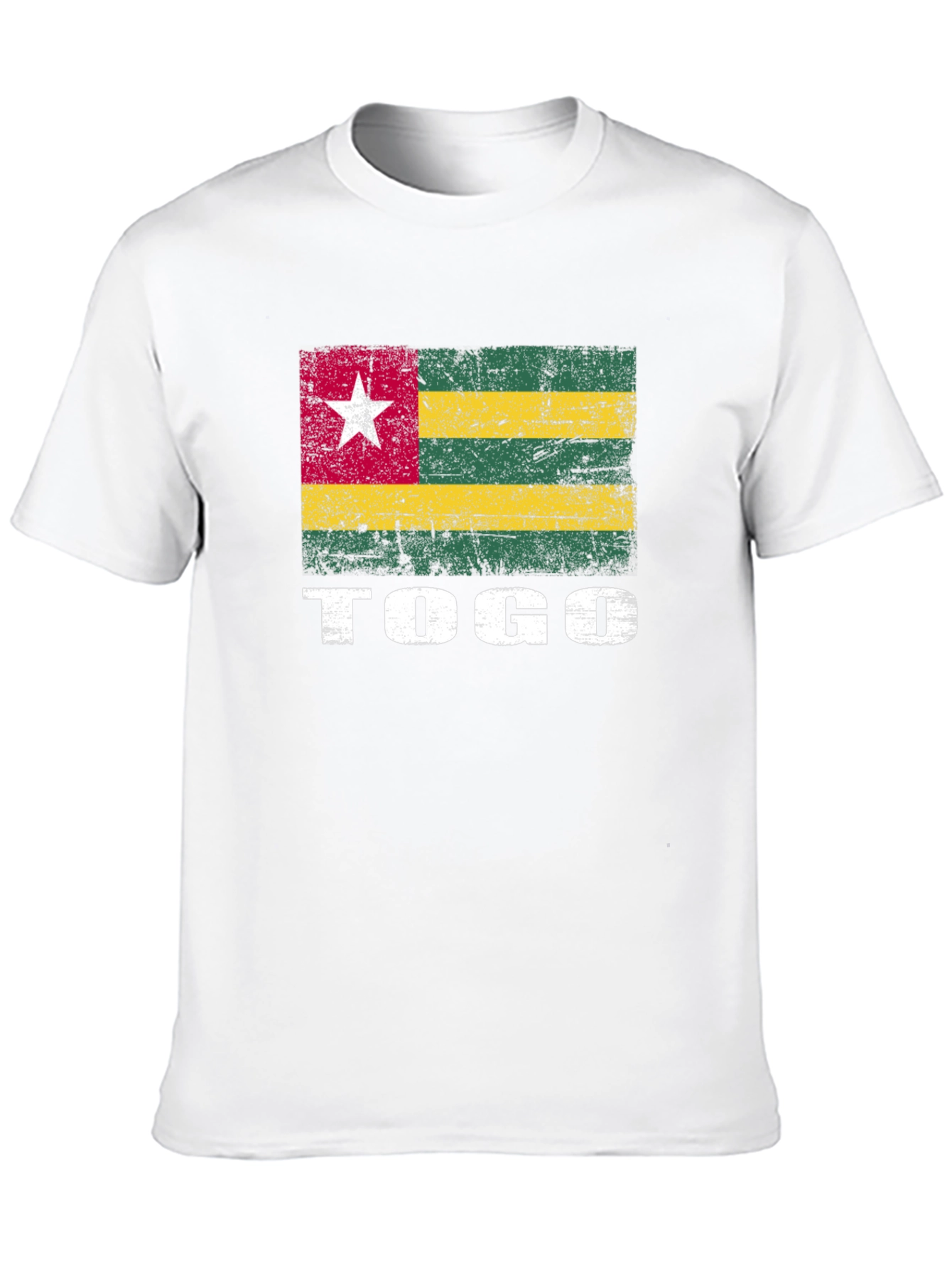 Togo Flag Graphic T-Shirt - Distressed Design