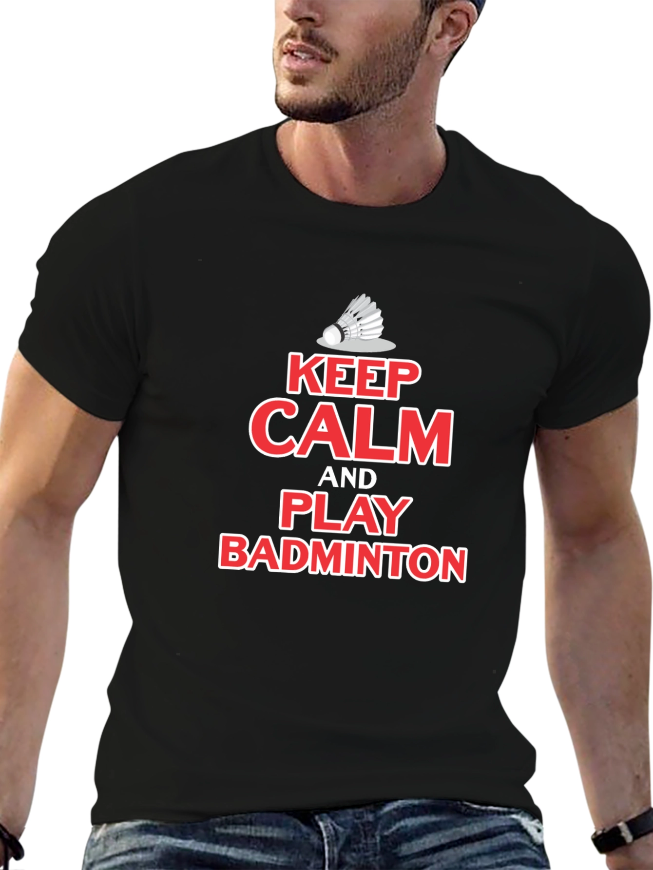 Keep Calm Play Badminton T-Shirt