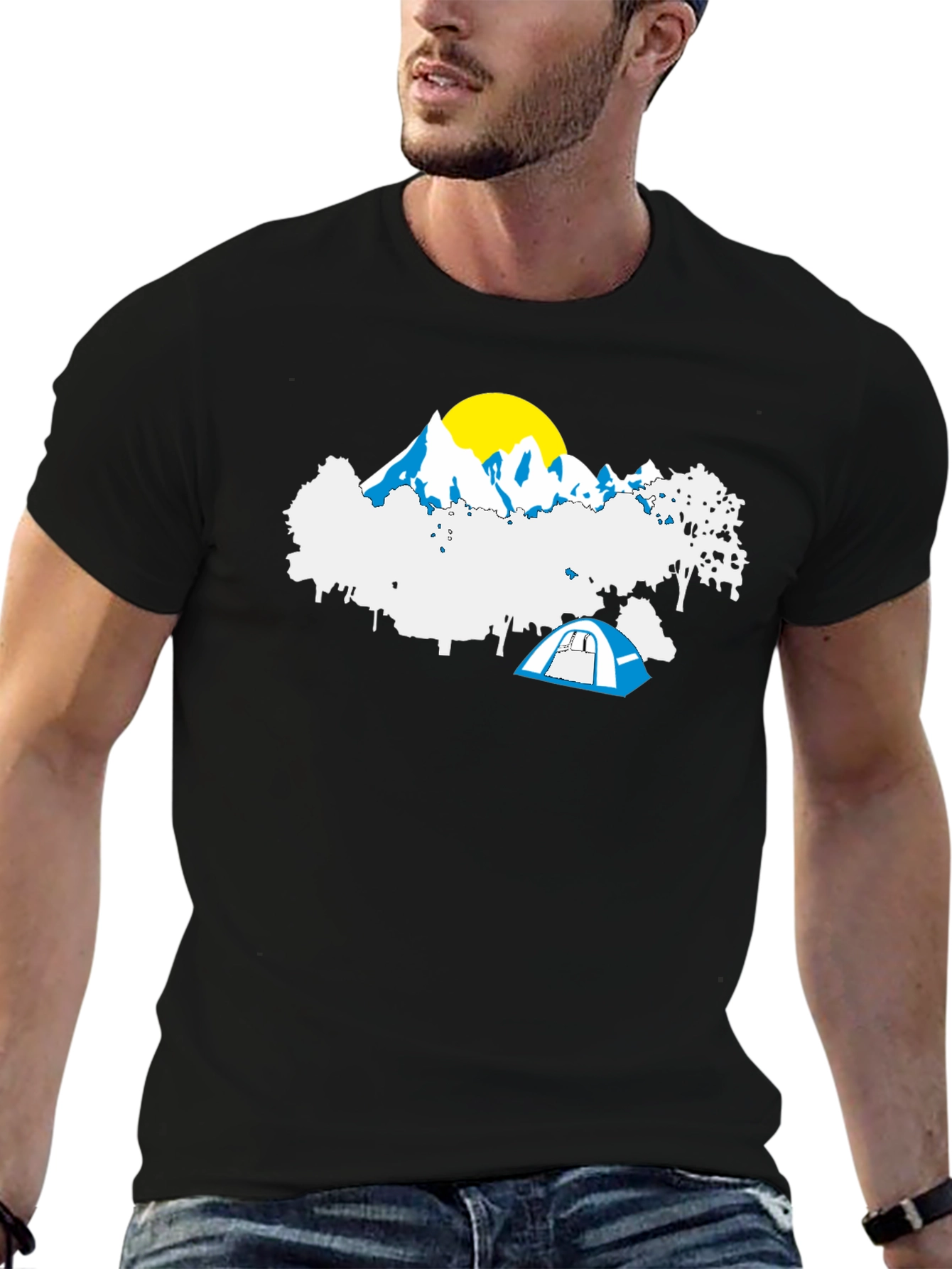 Camping Adventure T-Shirt - Mountain Tent Graphic Tee