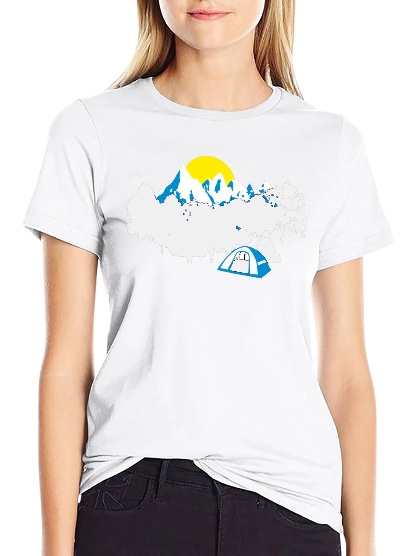 Camping Adventure T-Shirt - Mountain Tent Graphic Tee