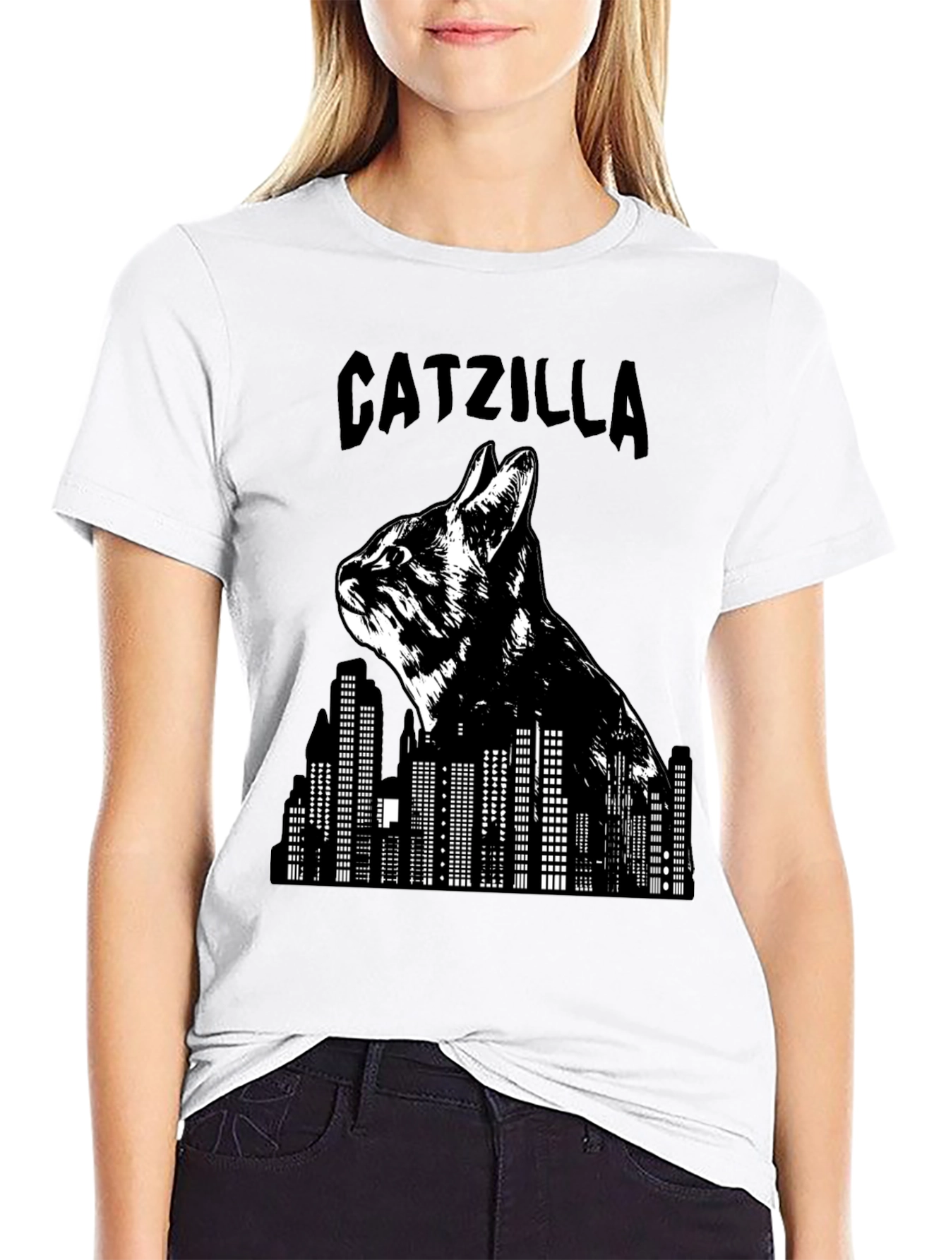 Catzilla T-Shirt - Funny Cat Godzilla Graphic Tee