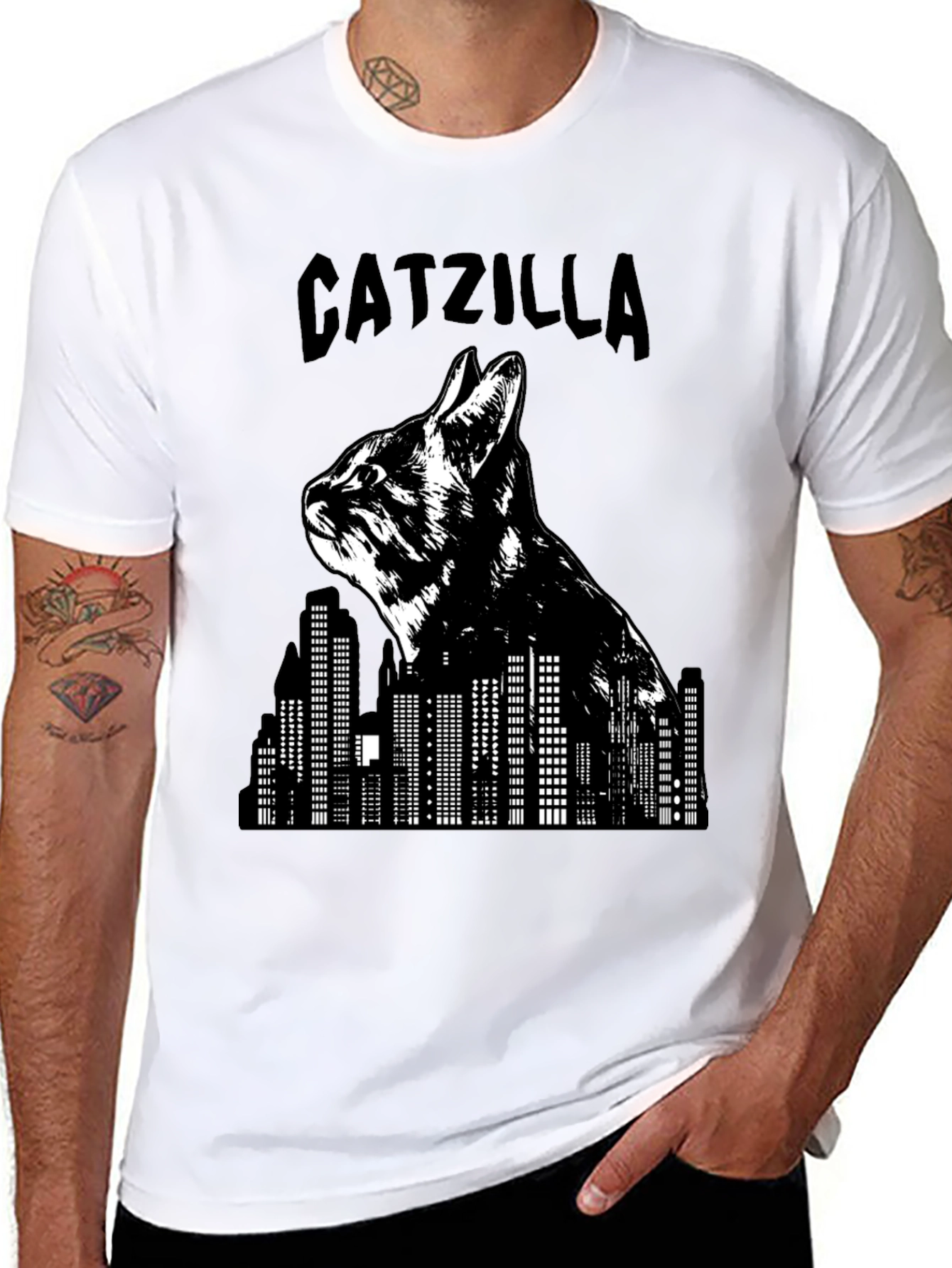 Catzilla T-Shirt - Funny Cat Godzilla Graphic Tee