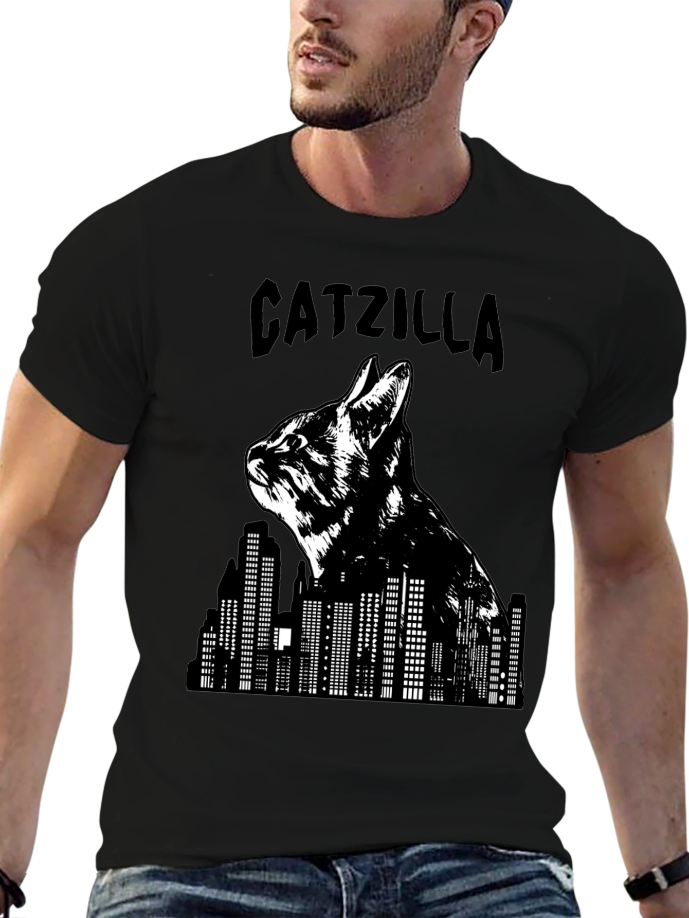 Catzilla T-Shirt - Funny Cat Godzilla Graphic Tee