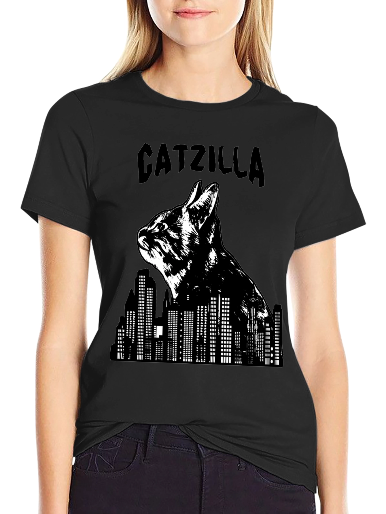 Catzilla T-Shirt - Funny Cat Godzilla Graphic Tee