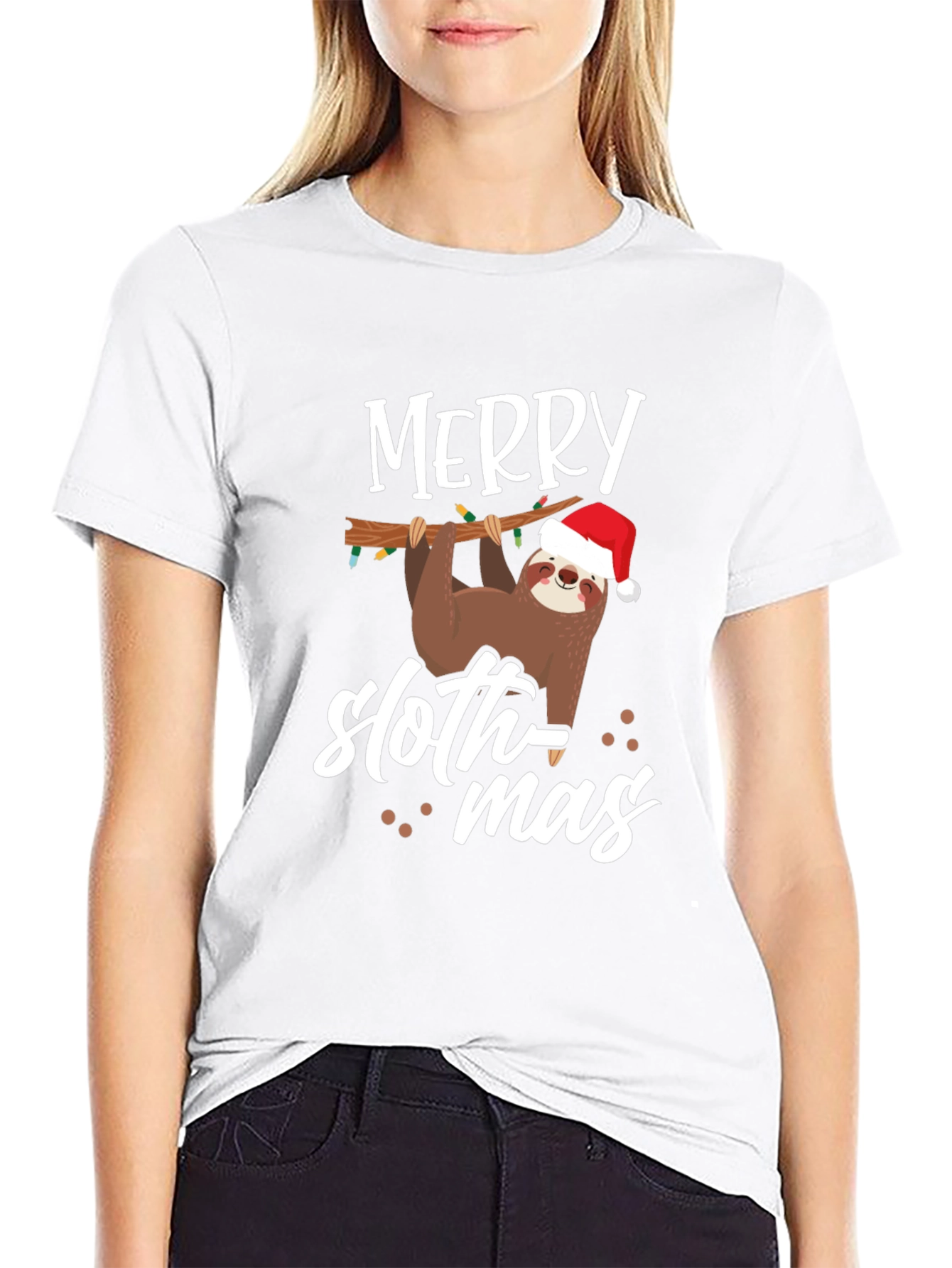 Merry Sloth-mas Graphic T-Shirt