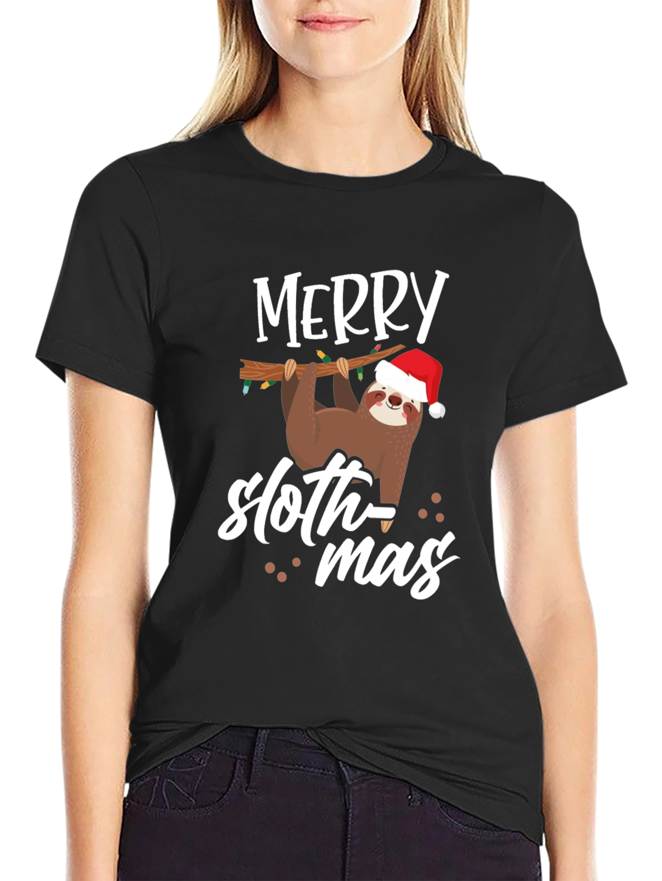 Merry Sloth-mas Graphic T-Shirt
