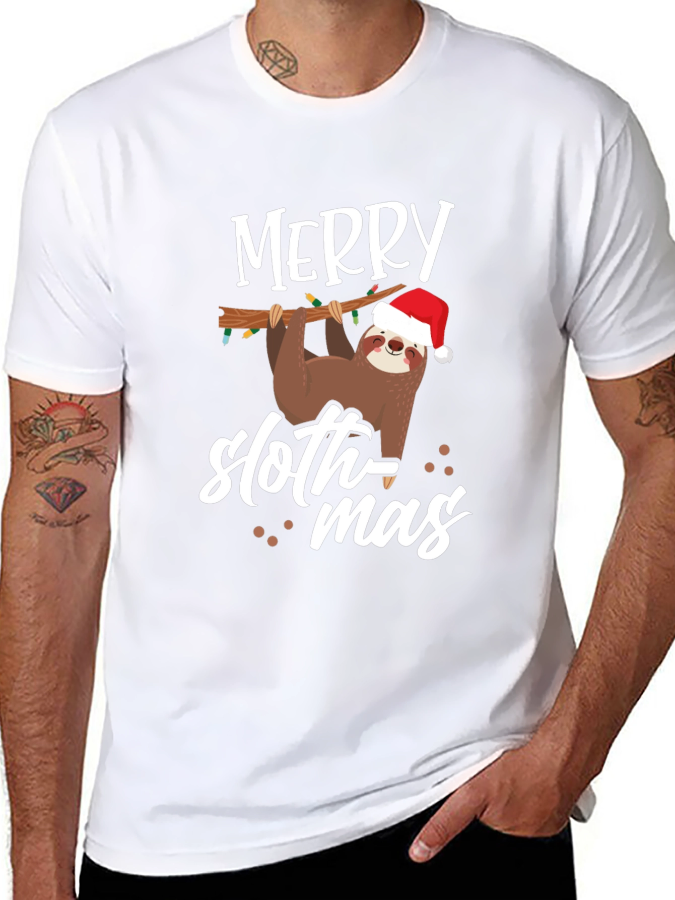 Merry Sloth-mas Graphic T-Shirt