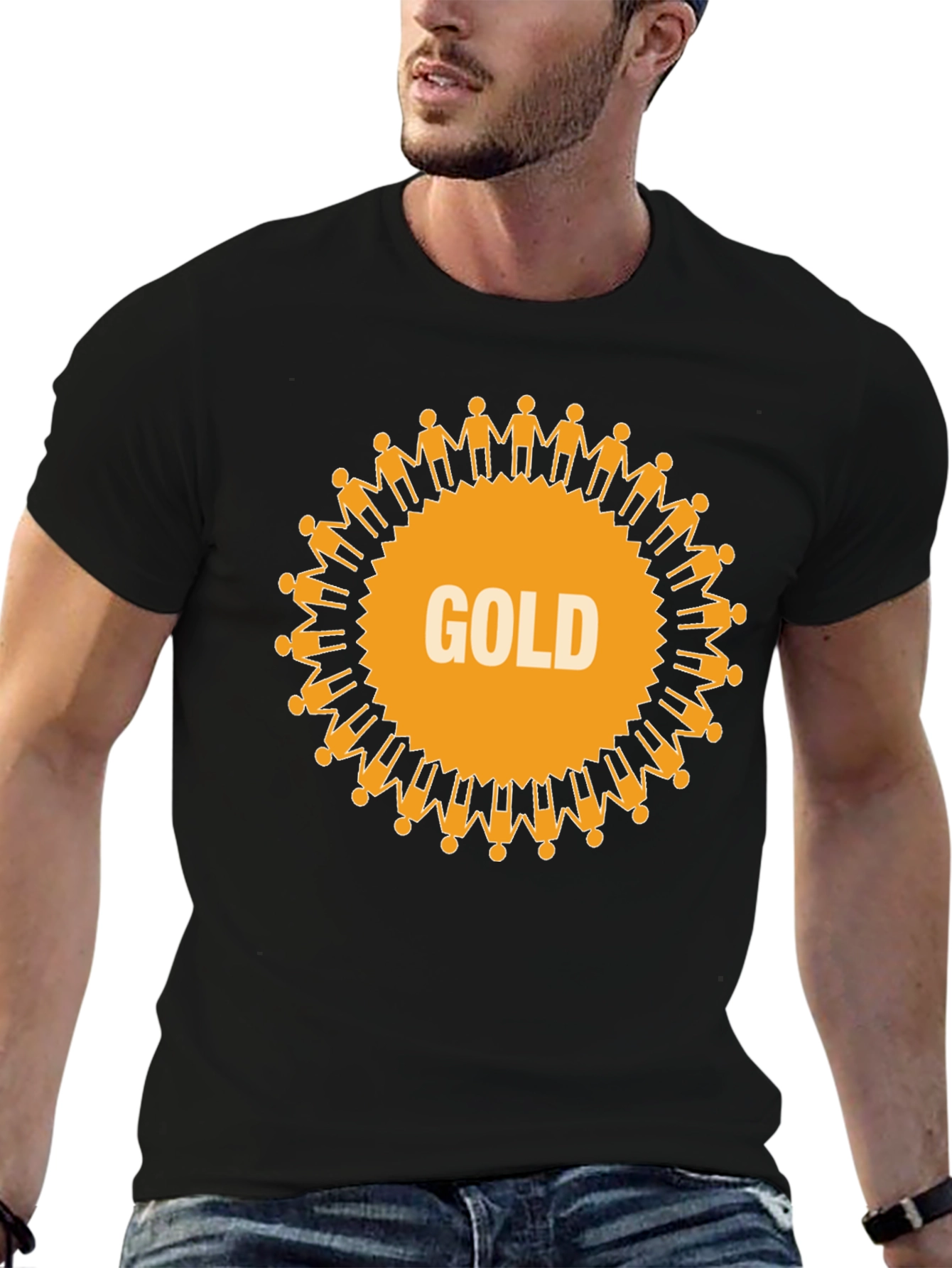 Unity Gold Graphic Tee - Black