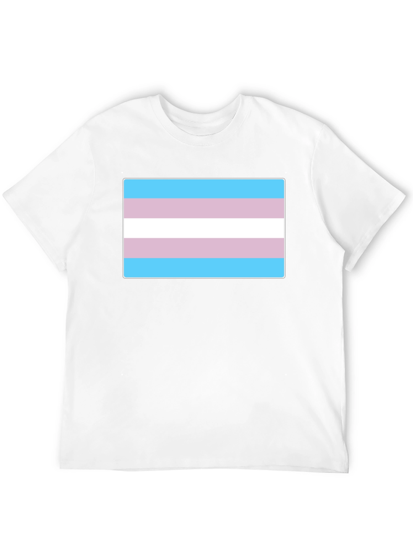 Transgender Pride Flag T-Shirt - Black Cotton Tee