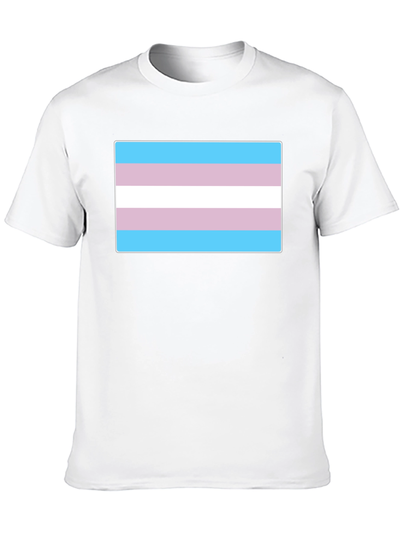 Transgender Pride Flag T-Shirt - Black Cotton Tee
