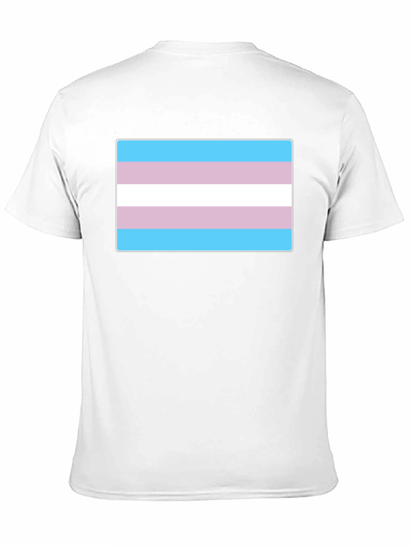Transgender Pride Flag T-Shirt - Black Cotton Tee
