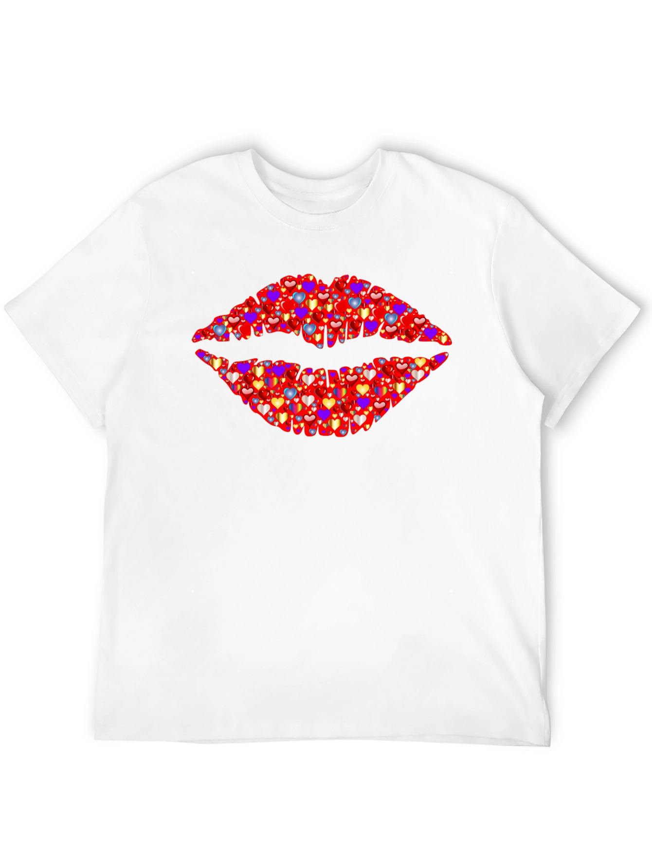 Heart Lips Graphic Black T-Shirt